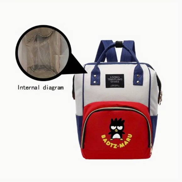 Badtz Maru Sanrio Canvas Backpack Laptop Bag with Zipper NWT main image 4